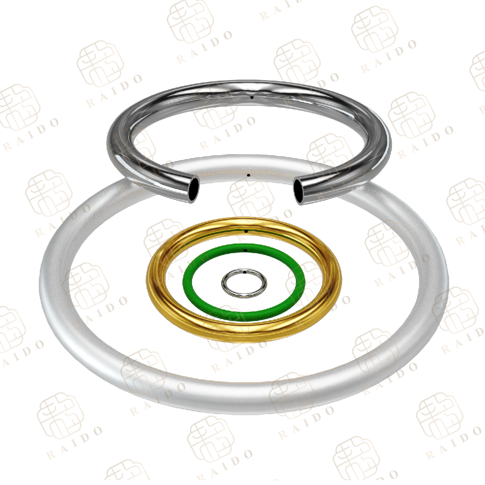 Stainless steel metal hollow O-ring balanced type
